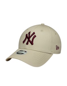 GORRA BEIG-GRANATE NEW ERA NY MODA MUJER
