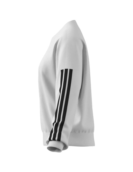 Sudadera Adidas  (Manga Larga)  W 3S FT SWT- BLANCO-MUJER