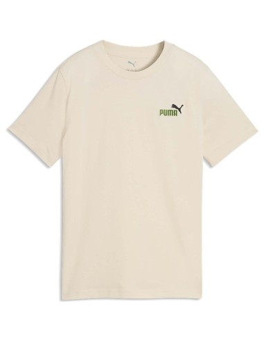 Camiseta Beige Puma-ESS 2 COLOR Small No. 1 Logo Tee B-685779-15-ROJO UNISEX JUNIOR