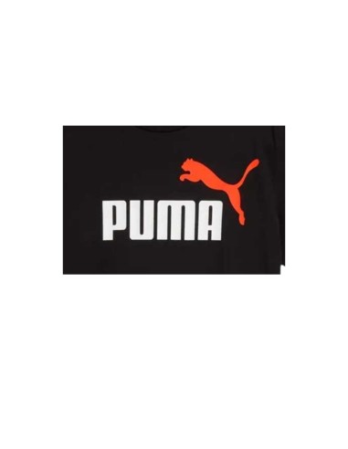Camiseta Negra PUMA ESS 2 COLOR NO 1 LOGO TEE B