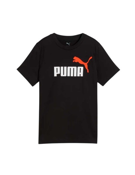 Camiseta Negra PUMA ESS 2 COLOR NO 1 LOGO TEE B