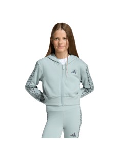 Sudadera capucha Adidas JG AN 3S FT KB6986-verde niña