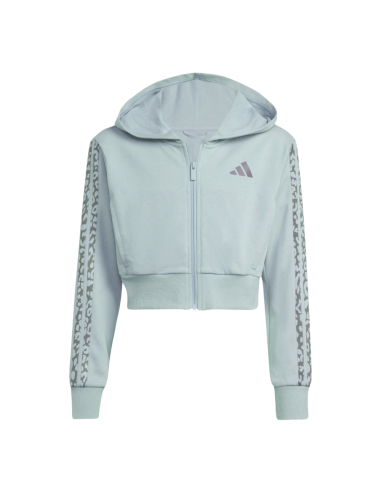 Sudadera capucha Adidas JG AN 3S FT KB6986-verde niña