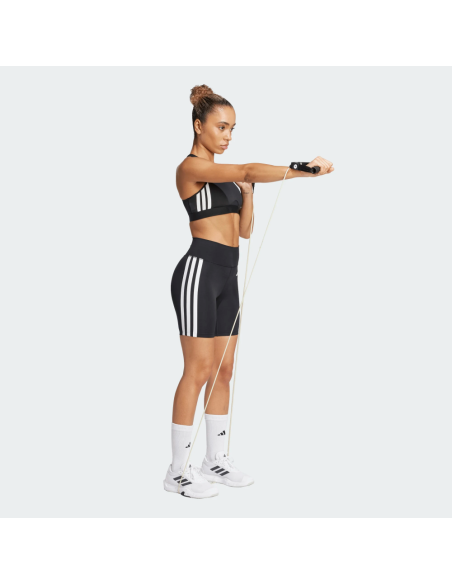 Malla Corta Negra Adidas-OPT ESS 3S S-JD6536 NEGRO-MUJER Fitness