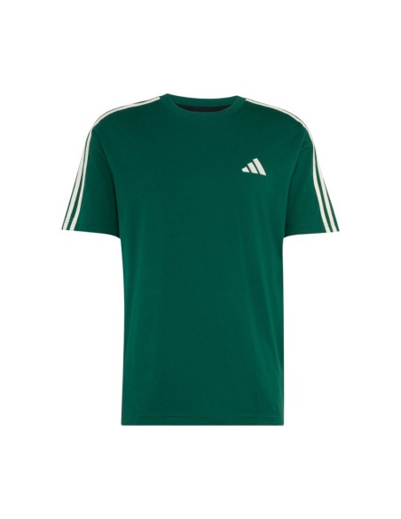 Camiseta Verde ADIDAS Essentials 3-Stripes Single Jersey Left Chest Branded T-Shirt