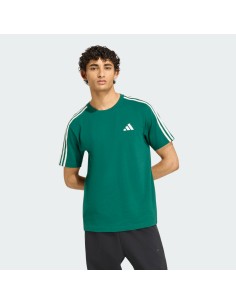 Camiseta Verde ADIDAS Essentials 3-Stripes Single Jersey Left Chest Branded T-Shirt 2