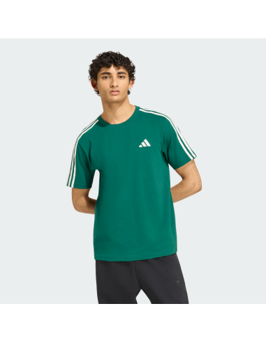 Camiseta Verde ADIDAS Essentials 3-Stripes Single Jersey Left Chest Branded T-Shirt
