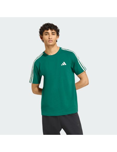 Camiseta Verde ADIDAS Essentials 3-Stripes Single Jersey Left Chest Branded T-Shirt
