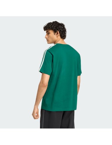Camiseta Verde ADIDAS Essentials 3-Stripes Single Jersey Left Chest Branded T-Shirt