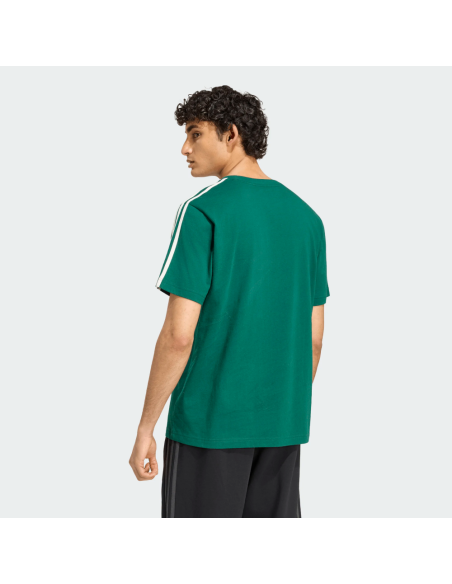 Camiseta Verde ADIDAS Essentials 3-Stripes Single Jersey Left Chest Branded T-Shirt