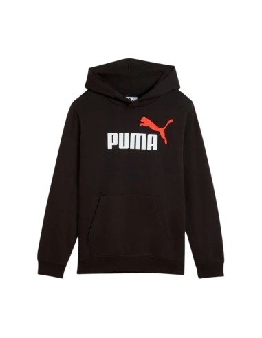Sudadera Negra PUMA ESS 2 COLOR  LOGO HOODIE
