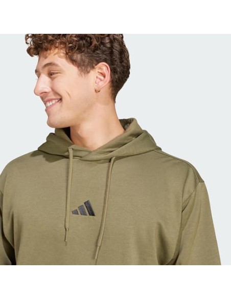 Sudadera Adidas-M FEELCOZY HD-JE3799 VERDE OSCURO-HOMBRE