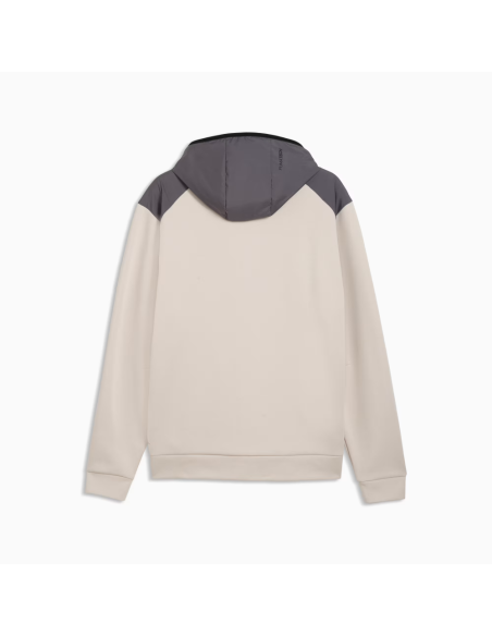 Sudadera Beige Puma PUMATECH Material Mix Full-Zip Hoodie DK