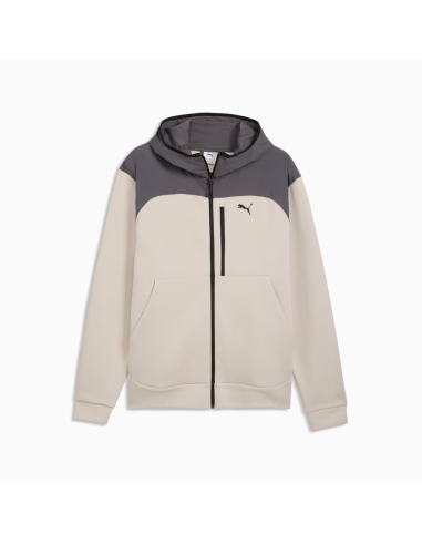 Sudadera Beige Puma PUMATECH Material Mix Full-Zip Hoodie DK
