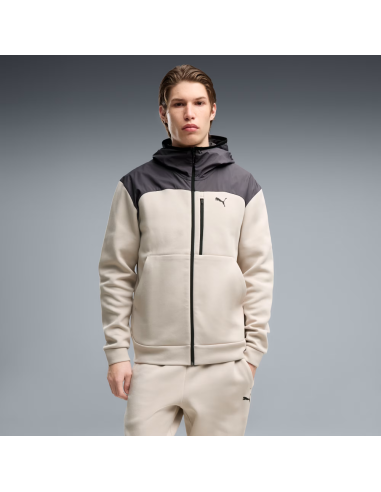 Sudadera Beige Puma PUMATECH Material Mix Full-Zip Hoodie DK
