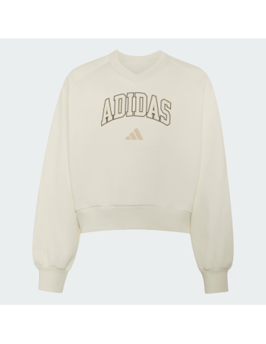 Sudadera Blanca Adidas Seasonals Collegiate Typography V-neck Junior Girls