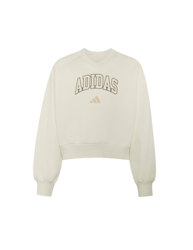 Sudadera Blanca Adidas Seasonals Collegiate Typography V-neck Junior Girls