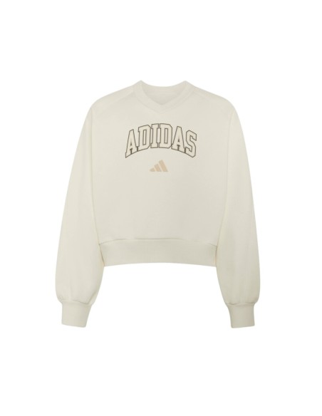 Sudadera Blanca Adidas Seasonals Collegiate Typography V-neck Junior Girls
