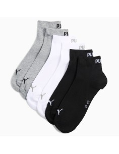 Calcetines Negros, Blancos y Grises PUMA UNISEX QUARTER PLAIN 3P 3 pares 2