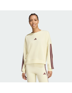 Sudadera Beige Adidas ESSENTIALS 3-STRIPES FRENCH TERRY SWEATSHIRT 2