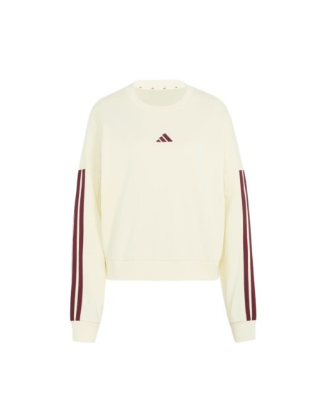 Sudadera Beige Adidas ESSENTIALS 3-STRIPES FRENCH TERRY SWEATSHIRT