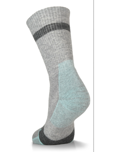 Calcetin Lorpen Gris/turquesa MHMCW MERINO HIKE MIDWEIGHT CREW W