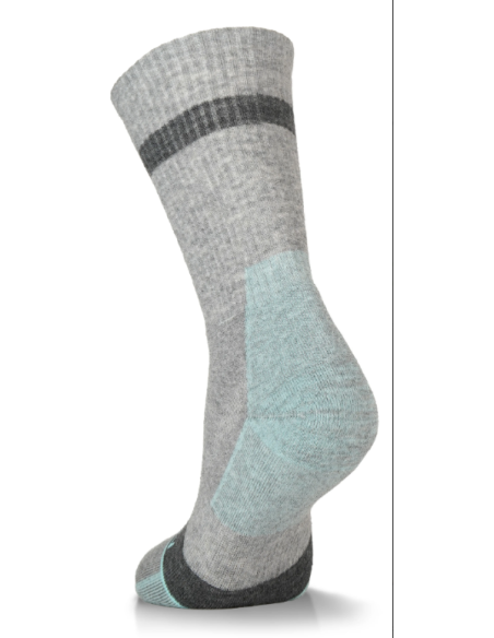 Calcetin Lorpen Gris/turquesa MHMCW MERINO HIKE MIDWEIGHT CREW W