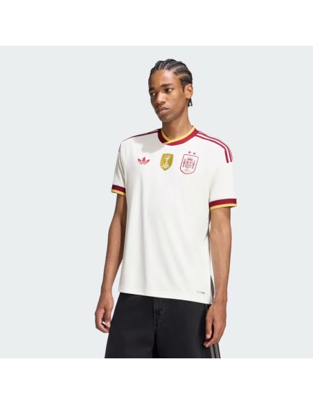CAMISETA Blanca ADIDAS SELECCION ESPAÑOLA 2º EQUIPACION RFEF A JSY 2S dos estrellas World Champions 2026