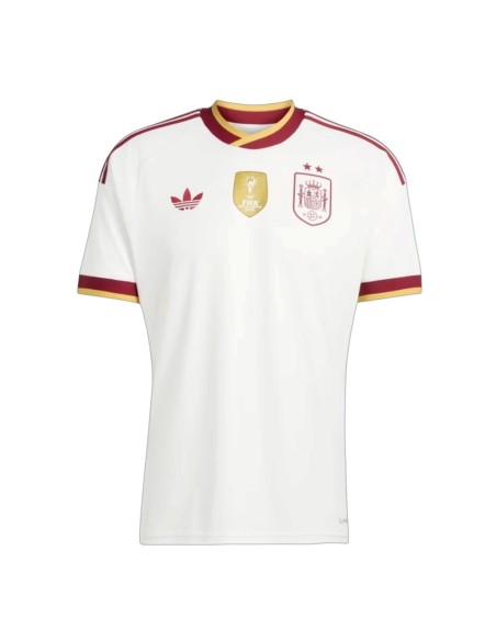CAMISETA Blanca ADIDAS SELECCION ESPAÑOLA 2º EQUIPACION RFEF A JSY 2S dos estrellas World Champions 2026