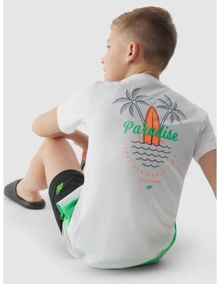 Camiseta manga corta 4F TSHIRT M1130-NIÑO-10S-BLANCO