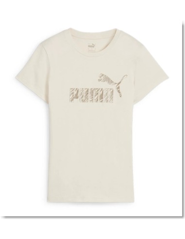 CAMISETA blanca PUMA ESS+ANIMAL Tee alpine snow white 681490-87