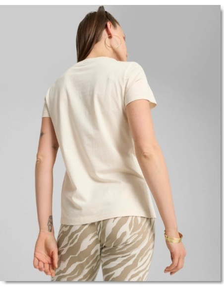 CAMISETA blanca PUMA ESS+ANIMAL Tee alpine snow white 681490-87