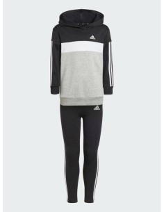 Chandal ADIDAS-LG 3S TIB FL TS-IJ6327-NEGRO-UNISEX JUNIOR