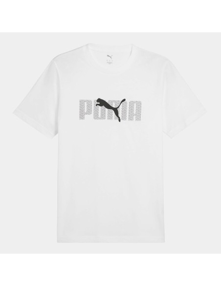PUMA CAMISETA ESS LOGO LAB TEE, PUMA WHITE