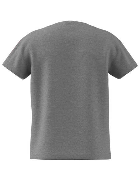 Camiseta Manga Corta Gris ADIDAS JG 3S TEE 160  MGREY/CLPINK NIÑA