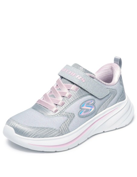Calzado multideporte-SKECHERS WAVE 92-303557L-LTGY-NIÑA