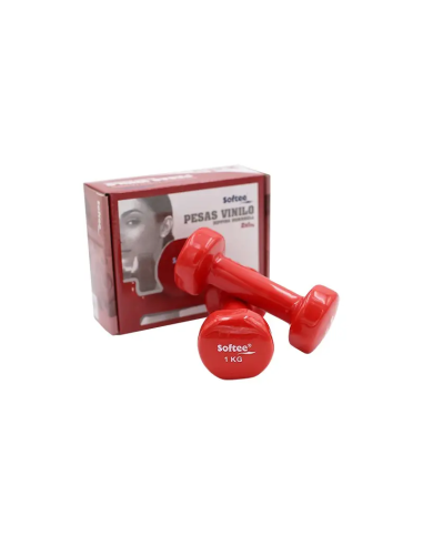 JUEGO PESAS VINILO SOFTE8(rojo 1kg)
