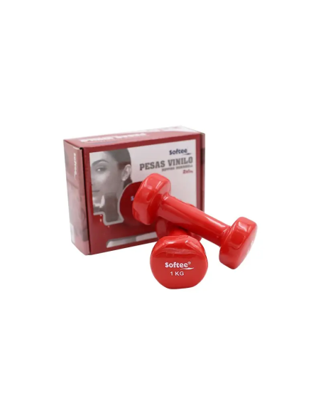 JUEGO PESAS VINILO SOFTE8(rojo 1kg)