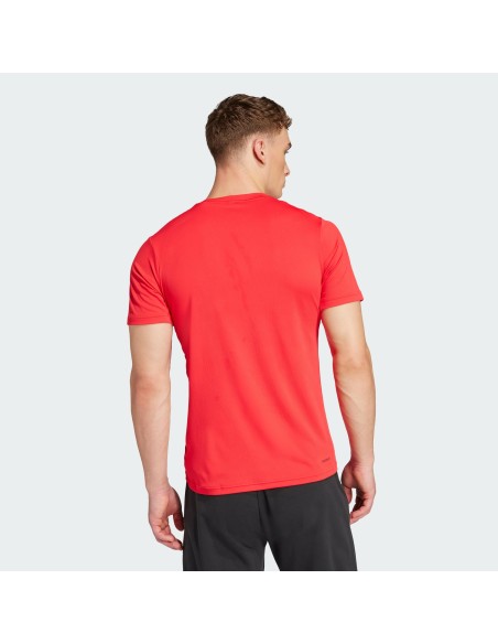Camiseta manga corta Adidas-TR-ES BASE T-JN7314  ROJO -HOMBRE