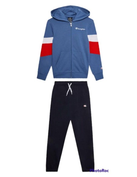 CHAMPION Hooded Full Zip Suit AZUL CLARO